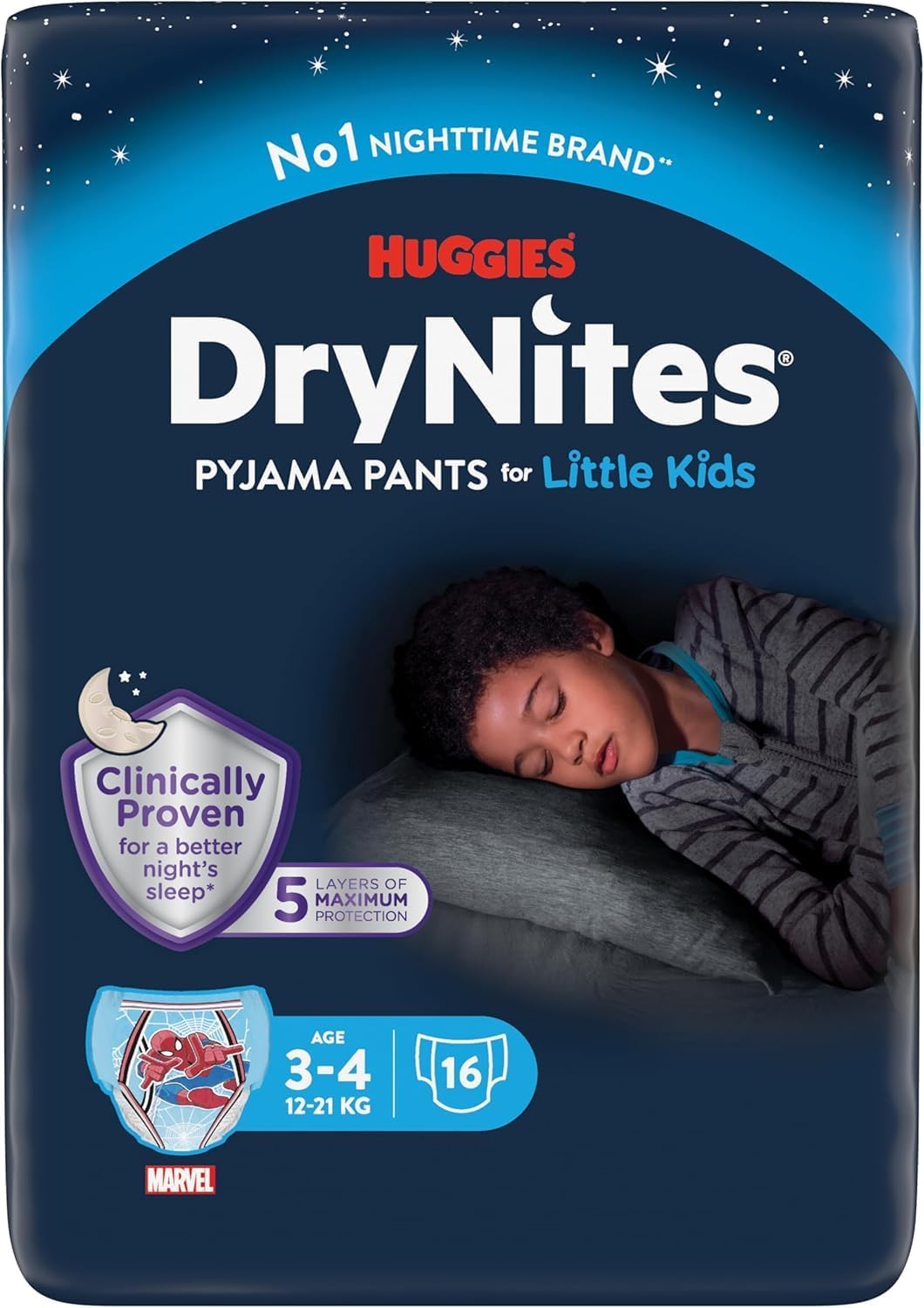 Huggies - Drynites Pyjama Pants, 3-5 Years, Boy, 16-23 Kg - 16 Pants