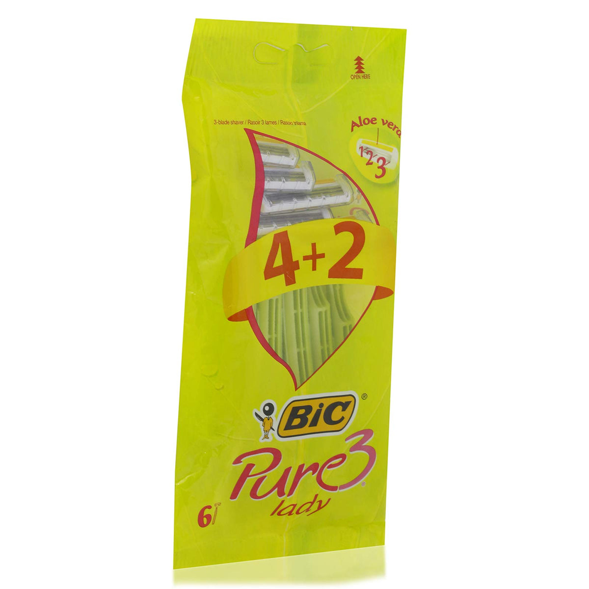 Bic Pure 3 Disposable Razor, 6 Pieces