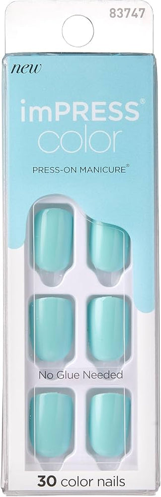 ImPRESS Color Short Press-On Manicure Nails Mint To Be 008, 1 Pack