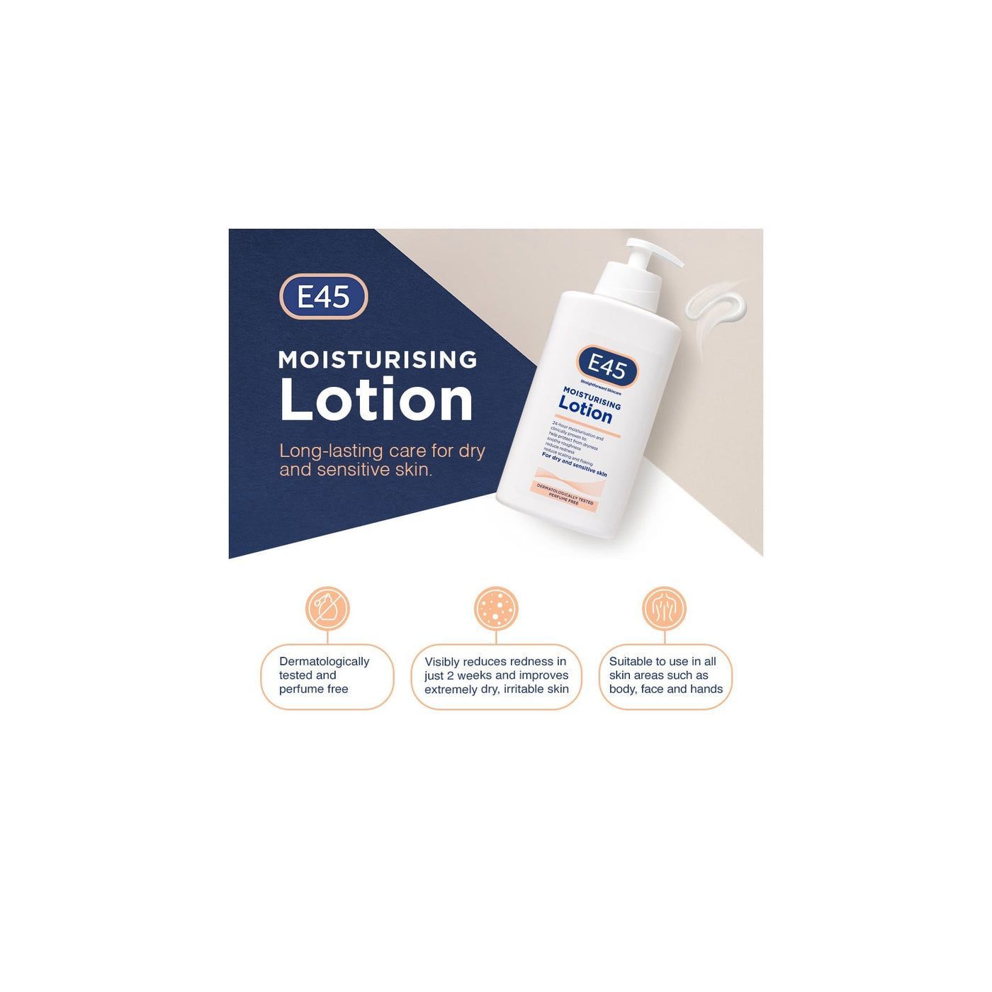 E45 Moisturising Lotion, 500ml - Makkah Pharmacy