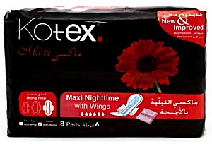 Kotex Maxi Night Time 8 Pads