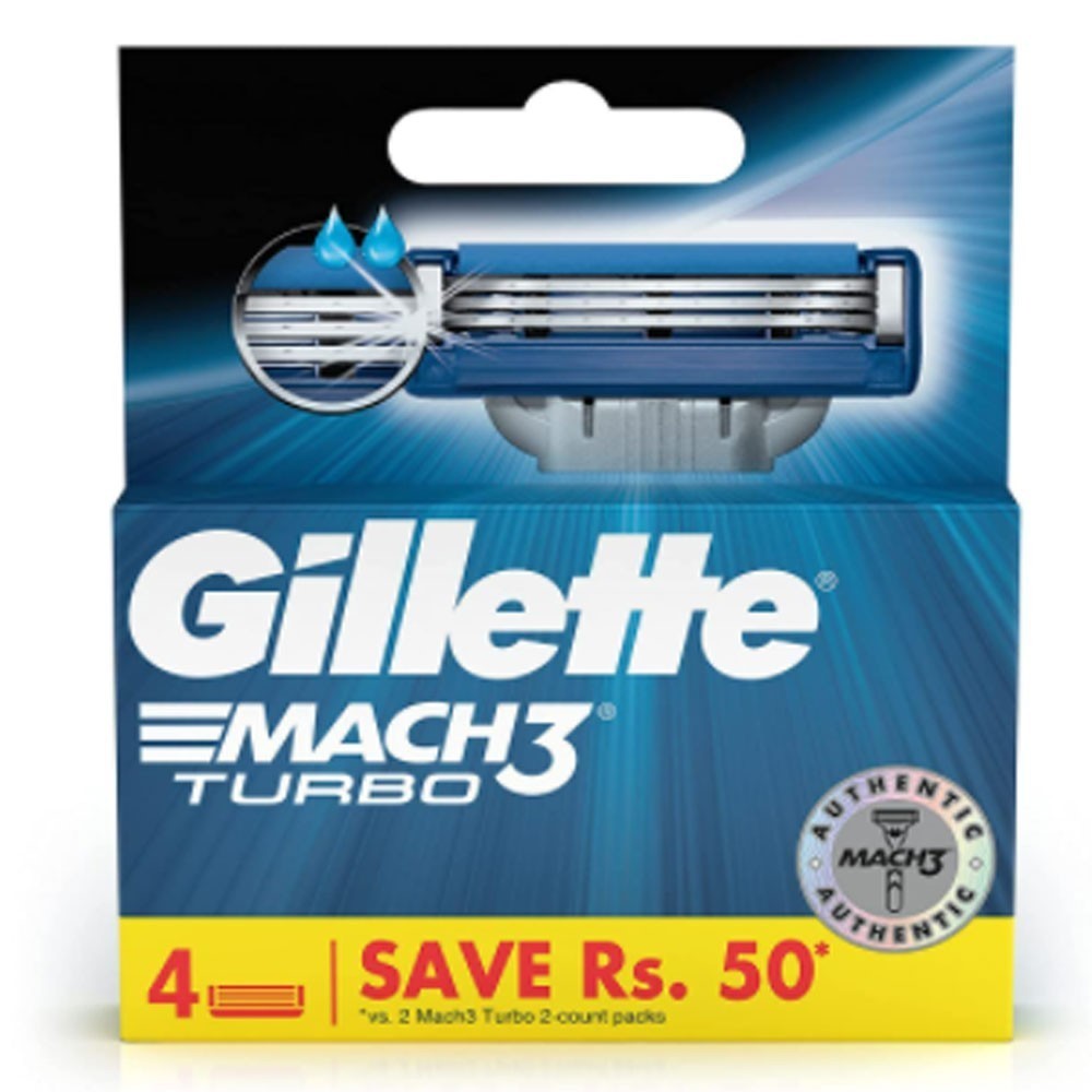 Gillette Mach 3 Turbo Manual Shaving Razor Blades, 30339