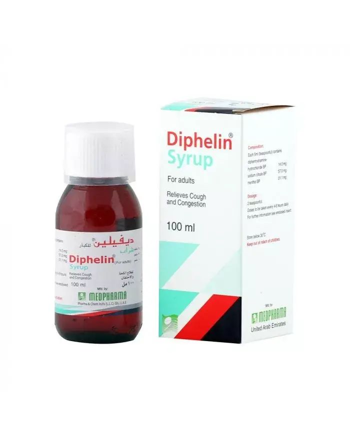 Diphelin Adult Syrup, 100ml