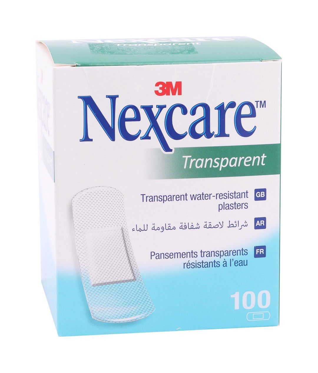 Nexcare Transparent Hypoallergenic Water-Resistant Plasters, 100 Pieces - Makkah Pharmacy