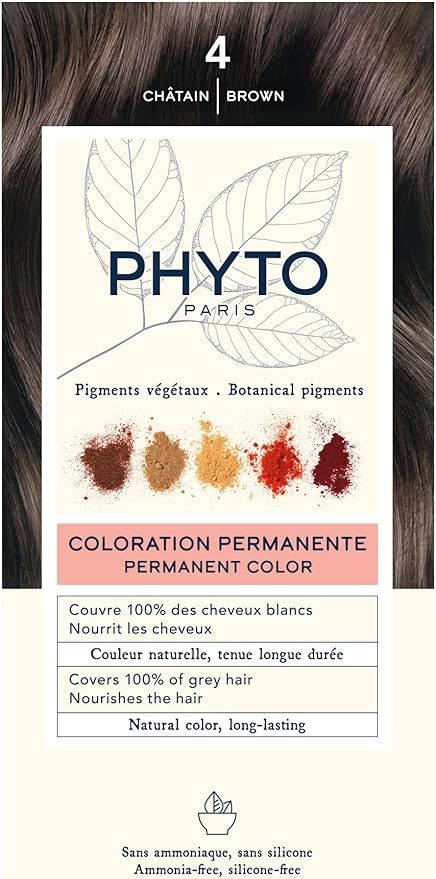 Phyto Paris Permanent Hair Color Kit Brown 4, 1 Pack