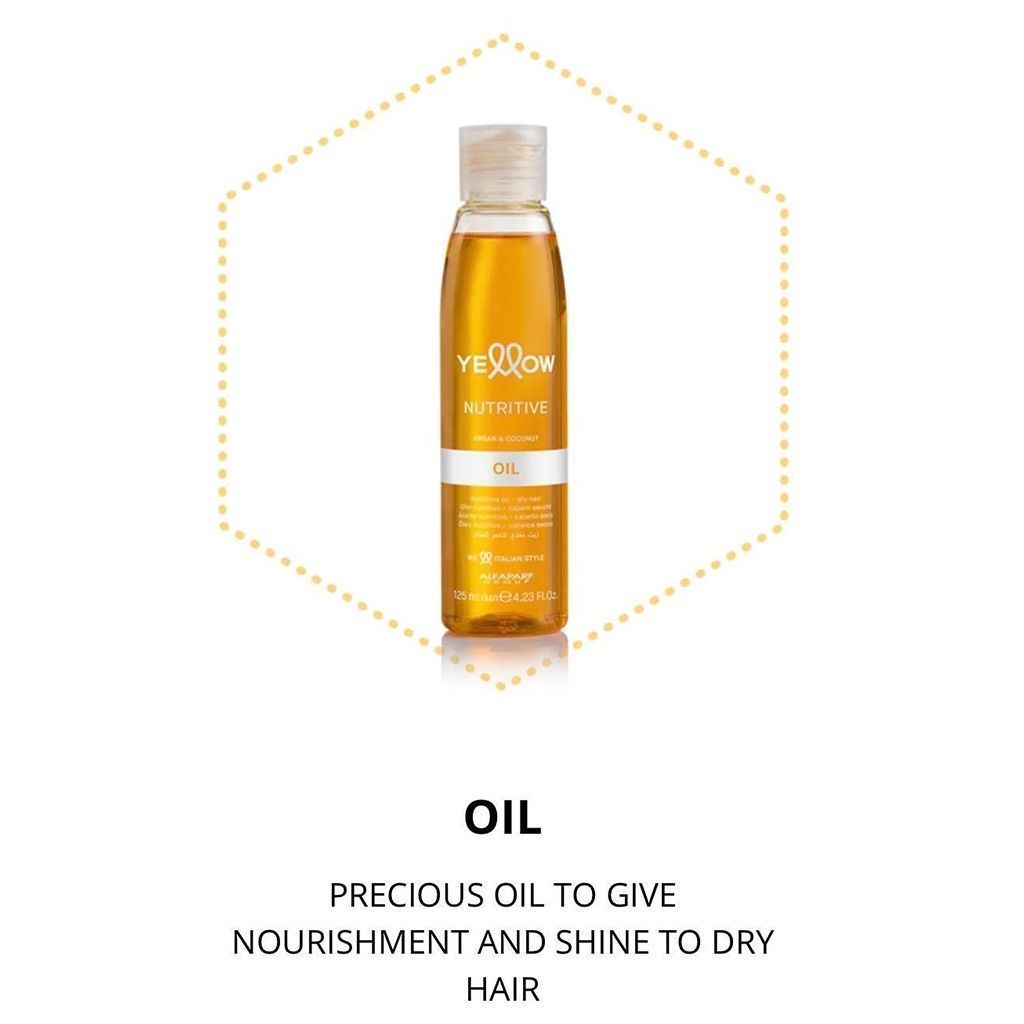 Alfaparf Milano Yellow Nutritive Argan & Coconut Oil for Dry Hair, 125ml - Makkah Pharmacy