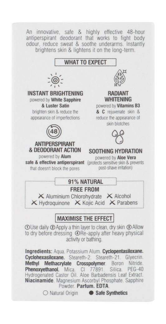 Beesline Apitherapy Instant White with Vitamin C Whitening Aluminum Free Roll-On Deodorant, 50ml - Makkah Pharmacy