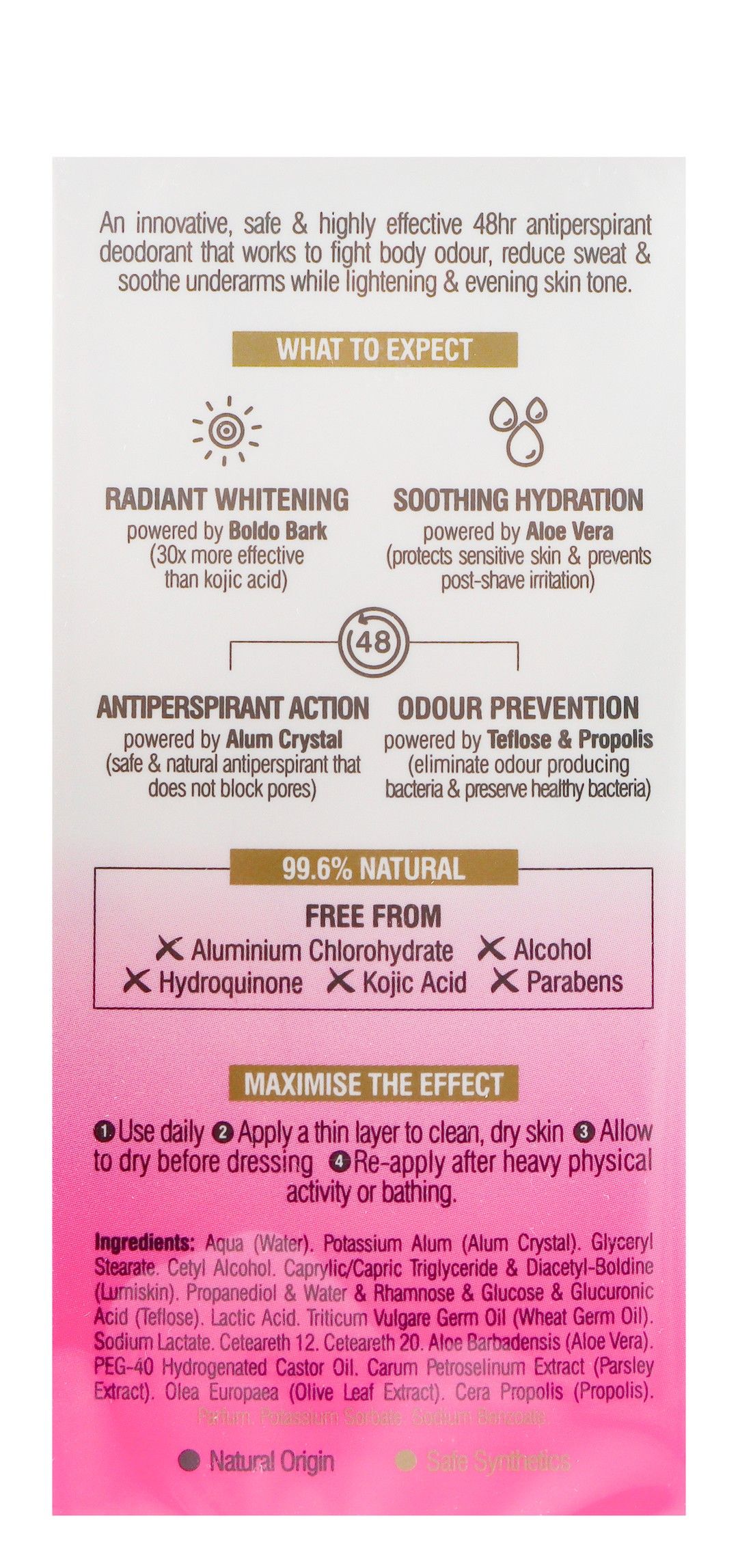 Beesline Whitening Cotton Candy Deodorant Roll On, 2x50ml - Makkah Pharmacy