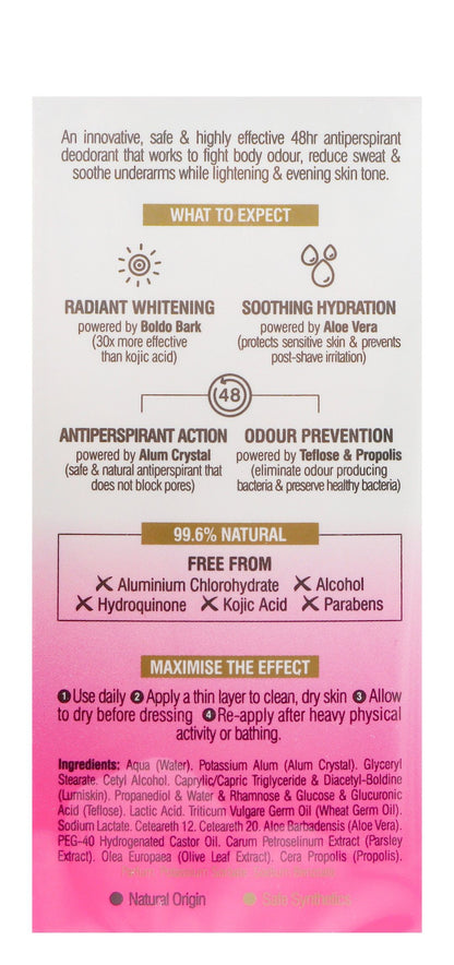 Beesline Whitening Cotton Candy Deodorant Roll On, 2x50ml - Makkah Pharmacy