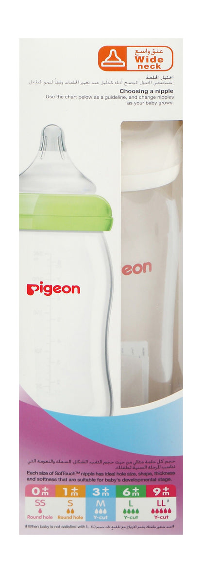 Pigeon Soft Touch Wn Glass Bottle, 240ml - Makkah Pharmacy