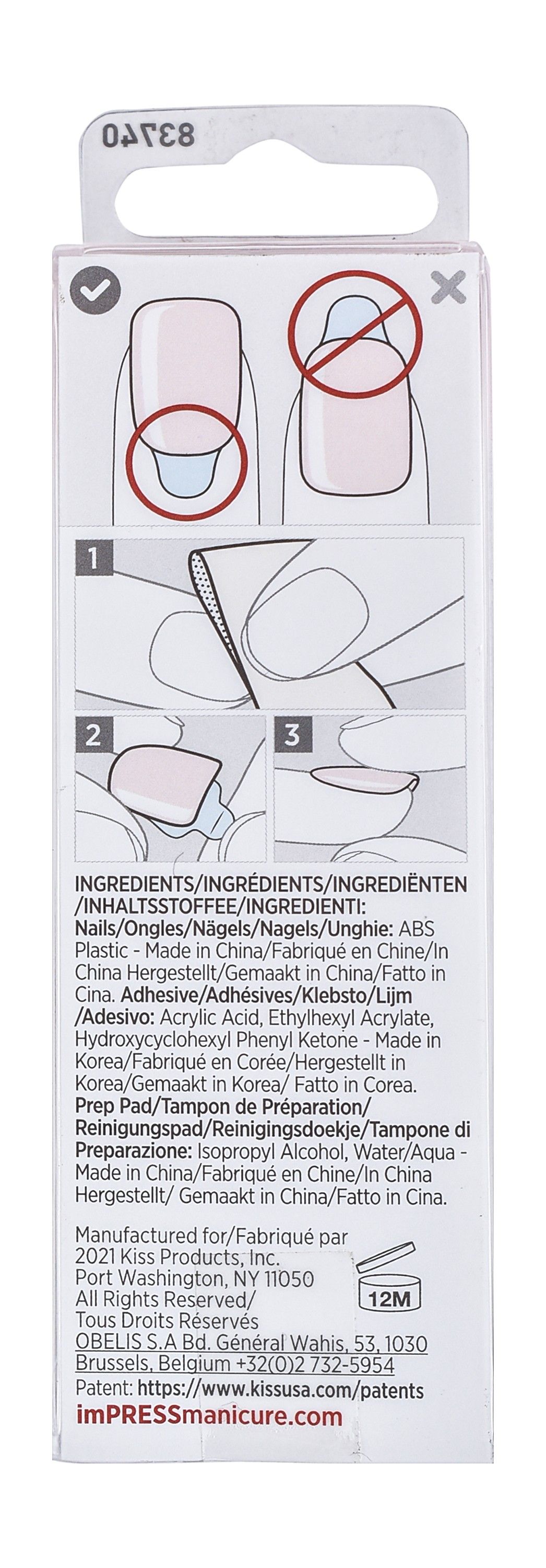 ImPRESS Press-On Manicure Nails Point Pink 001, 1 Pack - Makkah Pharmacy