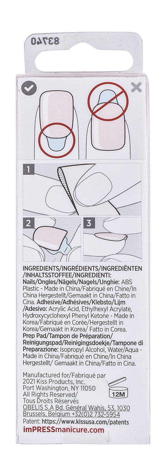 ImPRESS Press-On Manicure Nails Point Pink 001, 1 Pack - Makkah Pharmacy