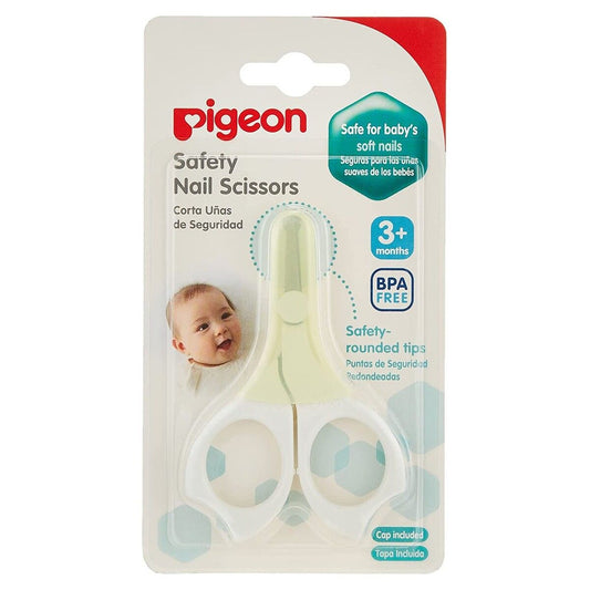 Pigeon Round Tip Baby Nail Scissors with Cap (3+ Months), 1 Piece