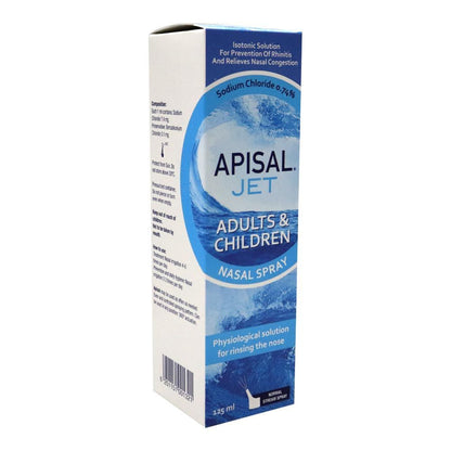Apisal Jet Sodium Chloride Adults & Children Nasal Spray 125ml - Makkah Pharmacy