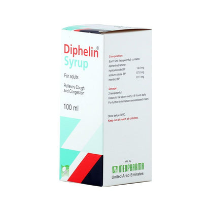 Diphelin Adult Syrup, 100ml