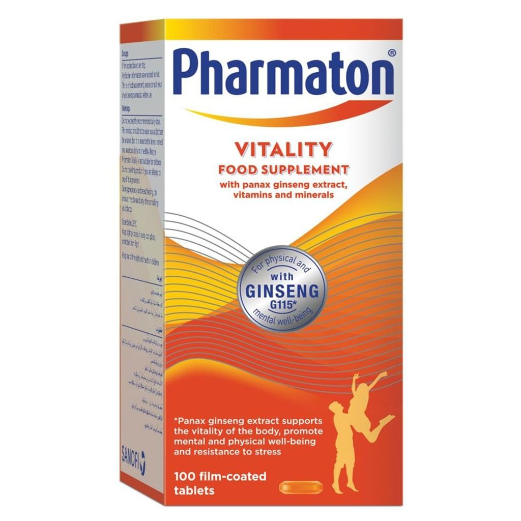 Pharmaton Vitality Food Supplement Film-Coated Tablets, 100 Counts - Makkah Pharmacy