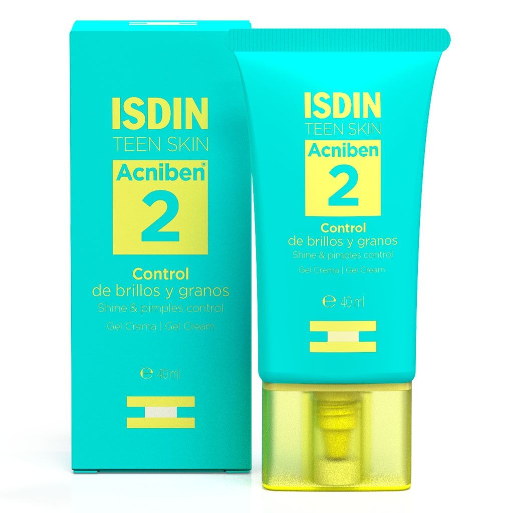 Isdin Acniben Teen Skin Shine & Pimple Control Facial Gel Cream, 40ml - Makkah Pharmacy