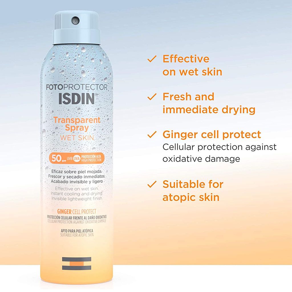 Isdin Fotoprotector Transparent Spray for Wet Skin 250ml - Makkah Pharmacy
