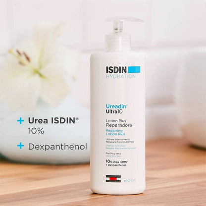 Isdin Ultra 10 Hydrating & Repairing Body Lotion with Urea & Dexpanthenol for Dry Skin, 400ml - Makkah Pharmacy