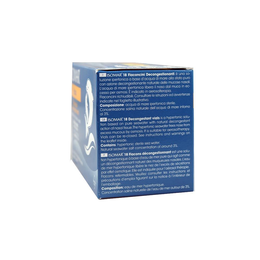 Isomar Nose Decongestant Vials 18 Pieces - Makkah Pharmacy