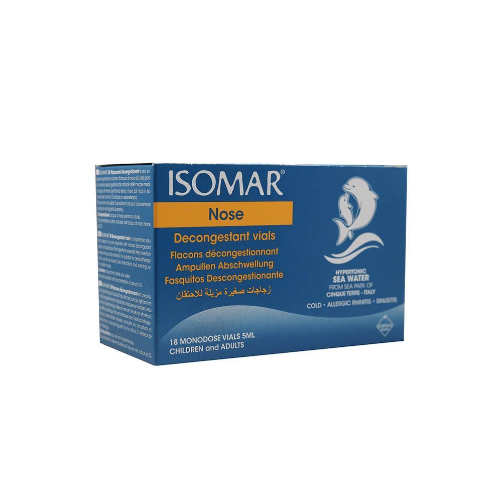 Isomar Nose Decongestant Vials 18 Pieces - Makkah Pharmacy