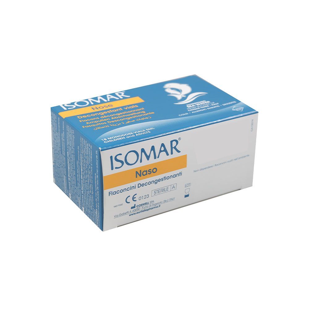 Isomar Nose Decongestant Vials 18 Pieces - Makkah Pharmacy