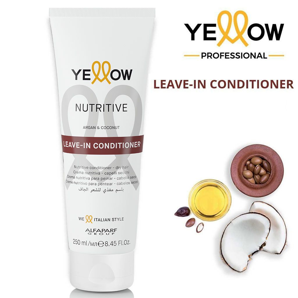 Yellow Nutritive Argan & Coconut Leave-In Conditioner, 250ml - Makkah Pharmacy