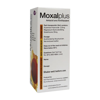 Moxalplus Antacid & Antiflatulent Oral Suspension, 100ml - Makkah Pharmacy