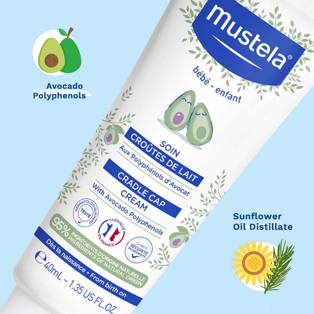 Mustela Cradle Cap Moisturizing & Softening Scalp Cream for Babies (0+ Months), 40ml - Makkah Pharmacy