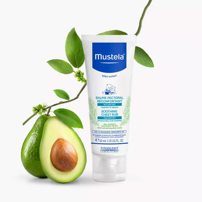 Mustela Hypoallergenic Soothing Chest Rub Balm Pine Scent for Babies, 40ml - Makkah Pharmacy