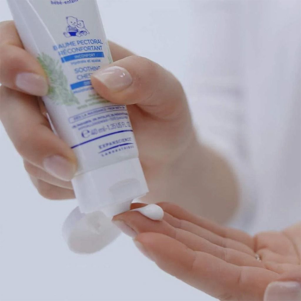 Mustela Hypoallergenic Soothing Chest Rub Balm Pine Scent for Babies, 40ml - Makkah Pharmacy