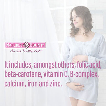 Nature's Bounty Pregnaplus Vitamin Supplement - preservatives free, artificial flavor free 30 tablets - Makkah Pharmacy
