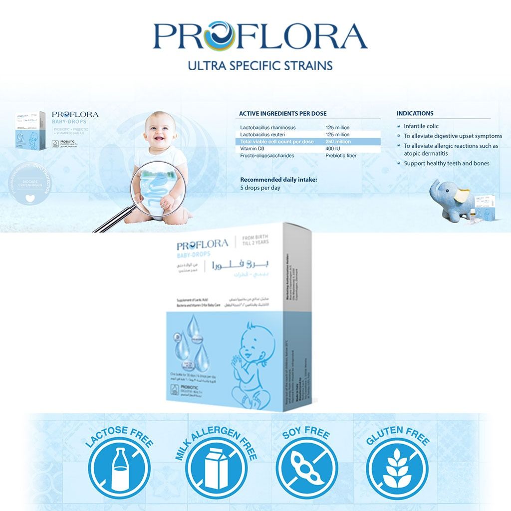 Proflora Baby Drops Probiotic Digestive Health, 7.5ml - Makkah Pharmacy