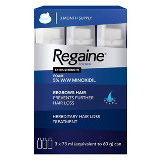 Regaine For Men Extra Strength 5% Minoxidil Hair Loss Treatment Foam, 3x73ml - Makkah Pharmacy