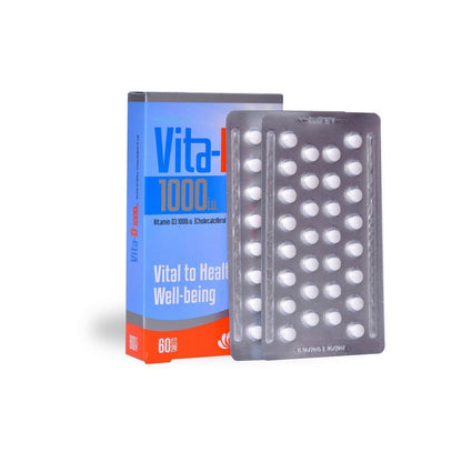 Synergy Pharma Vita D Vitamin D3 1000Iu Tablets 60 Pieces - Makkah Pharmacy