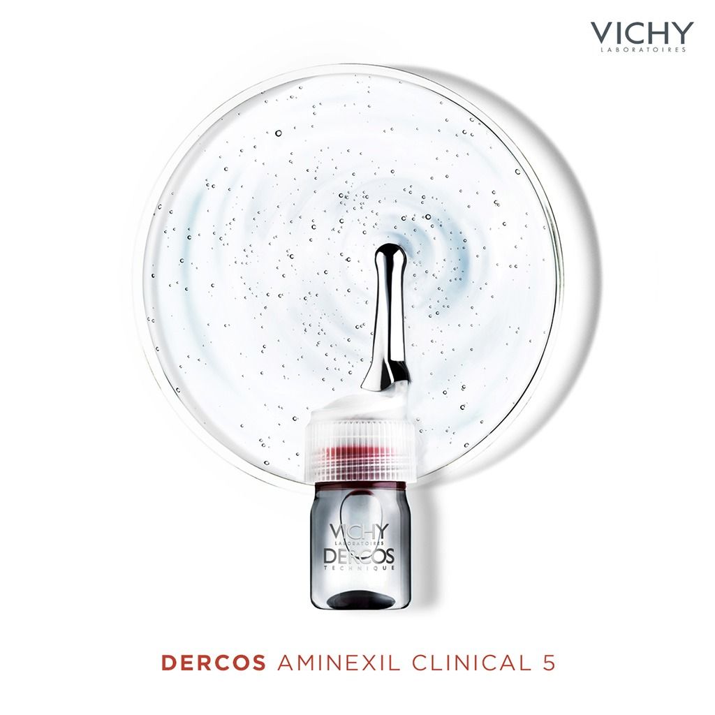 Vichy Dercos Aminexil Clinical 5 Anti-Hair Fall Treatment for Women x21 Doses, 6ml - Makkah Pharmacy