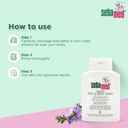Sebamed Liquid Face & Body Wash for Sensitive Skin, 500ml - Makkah Pharmacy