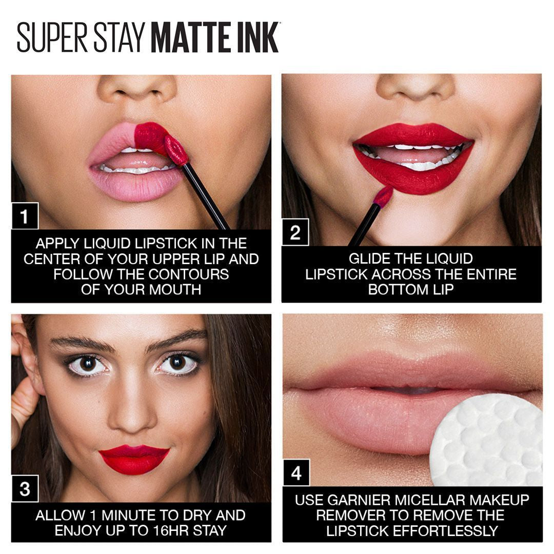 Maybelline Super Stay Matte Ink Liquid Lipstick Pioneer 20, 1 Piece - Makkah Pharmacy