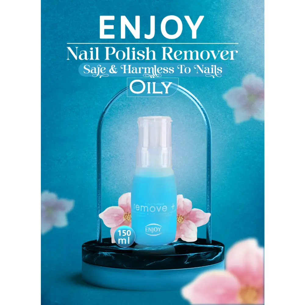Enjoy Nail Polish Remover - Blue, 150ml - Makkah Pharmacy