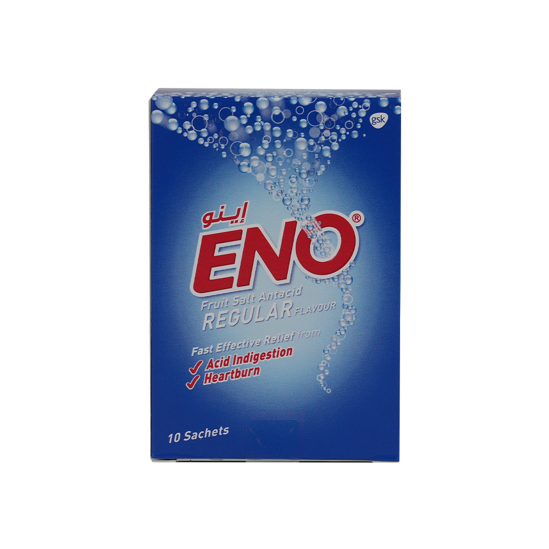 Eno Fruit Salt Antacid Regular Flavour 10 Sachets - Makkah Pharmacy