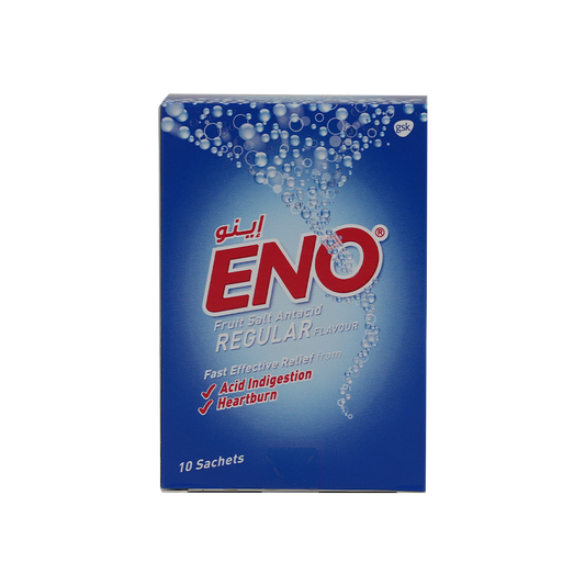 Eno Fruit Salt Antacid Regular Flavour 10 Sachets - Makkah Pharmacy
