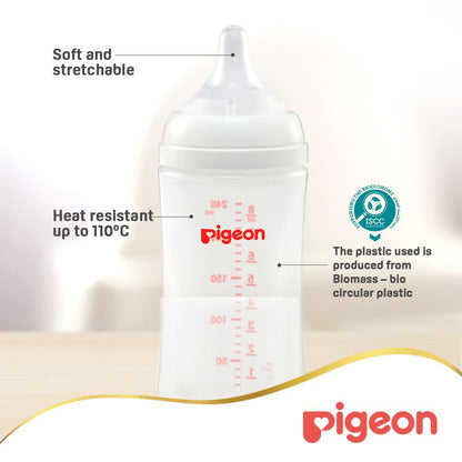 Pigeon SoftTouch Nursing Plastic Bottle, 240ml - Makkah Pharmacy