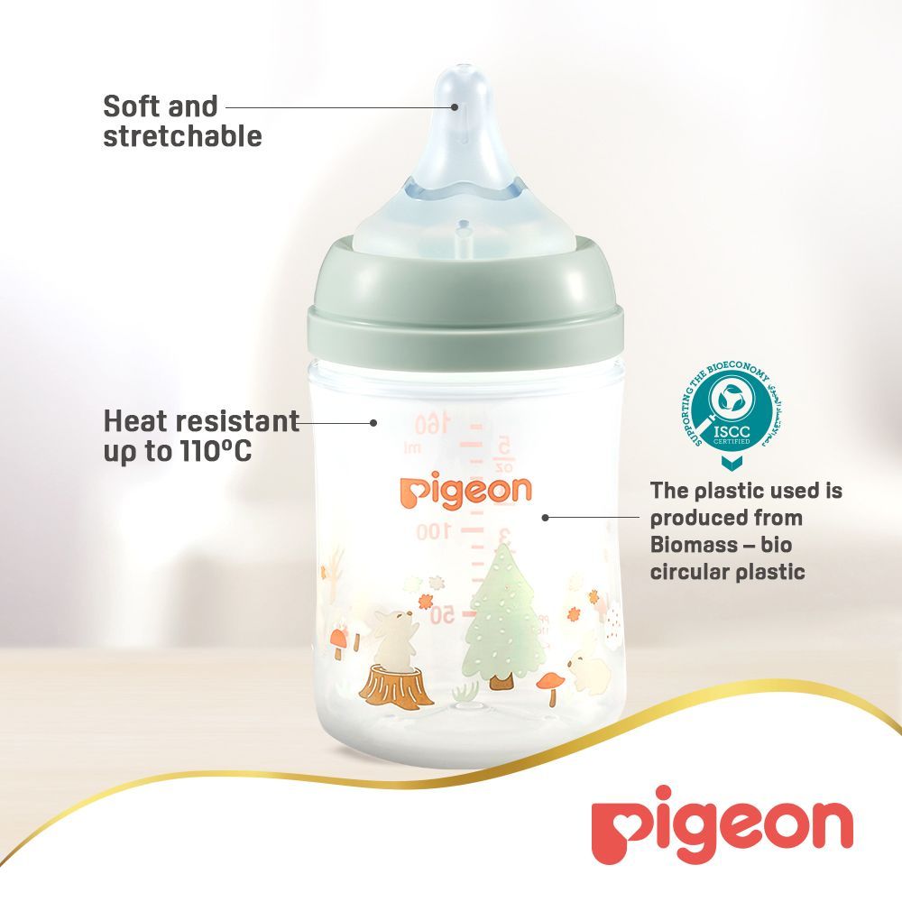 Pigeon SofTouch Green 160ml Anti-Colic Nursing Bottle (0+ Months), 1 Piece - Makkah Pharmacy