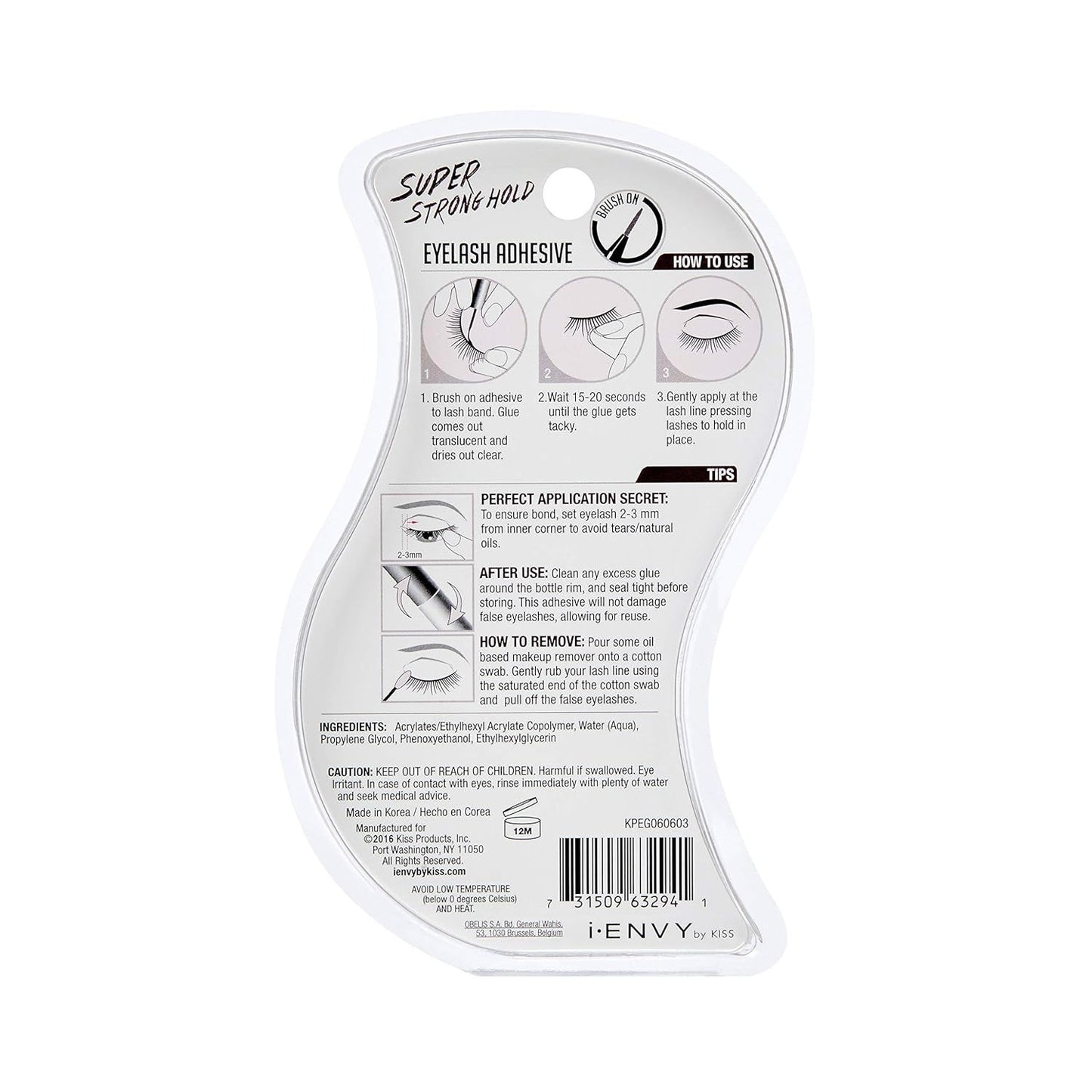 Ienvy Super Strong Hold Hypoallergenic Waterproof Clear Eyelash Adhesive, 5g - Makkah Pharmacy