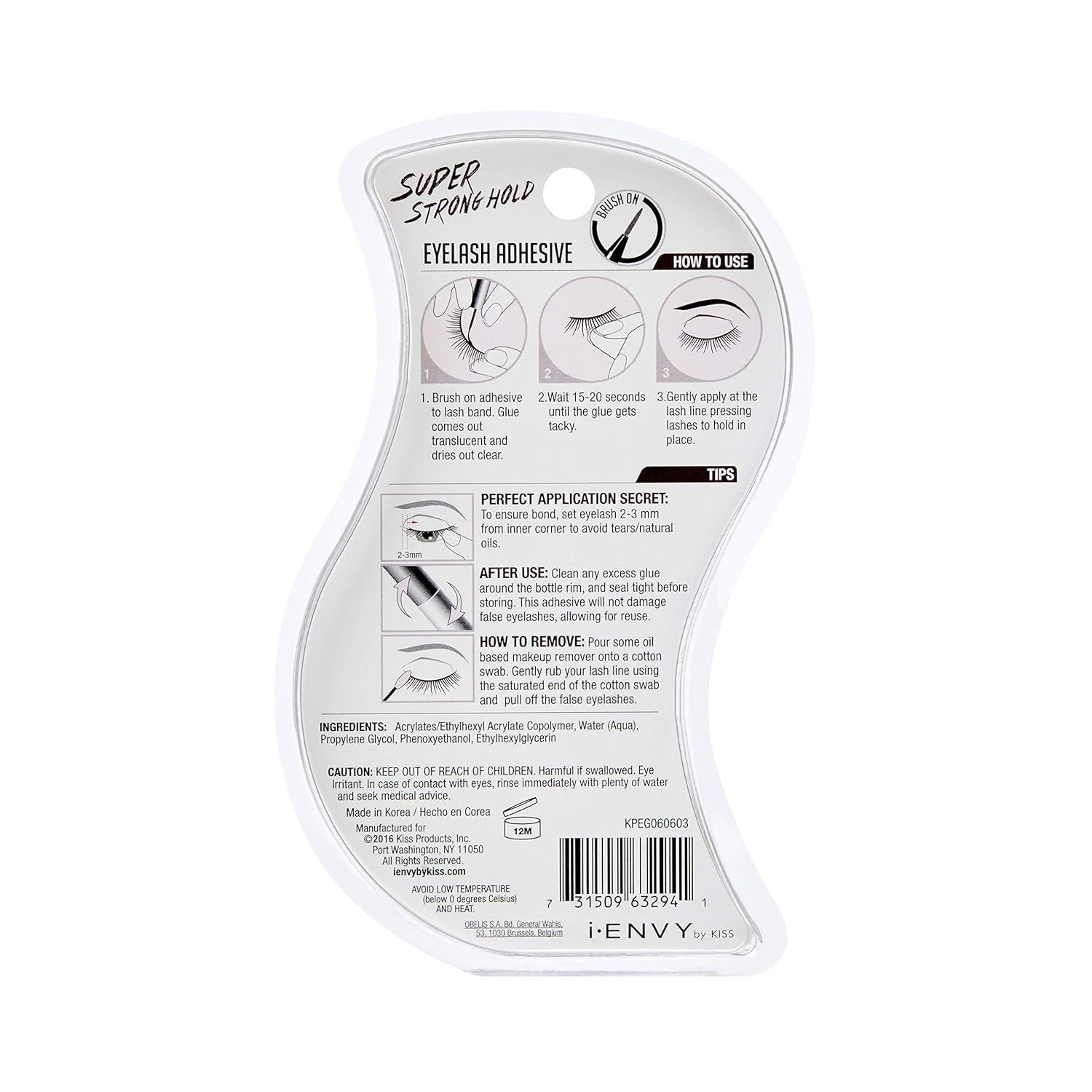 Ienvy Super Strong Hold Hypoallergenic Waterproof Clear Eyelash Adhesive, 5g - Makkah Pharmacy