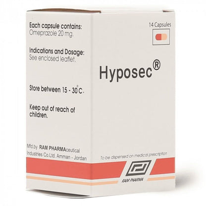 Hyposec Omeprazole, 14 Capsules