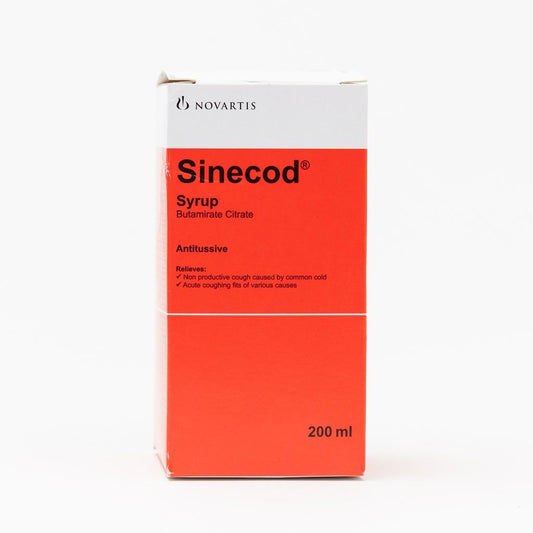 Sinecod Butamirate Citrate Syrup, 200ml - Makkah Pharmacy