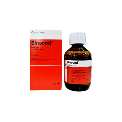 Sinecod Butamirate Citrate Syrup, 200ml - Makkah Pharmacy