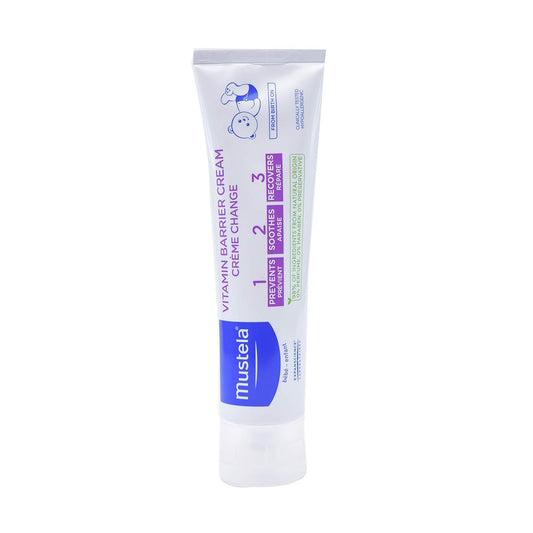 Mustela 123 Hypoallergenic Vitamin Barrier Baby Cream for All Skin Types (0+ Months), 100ml - Makkah Pharmacy