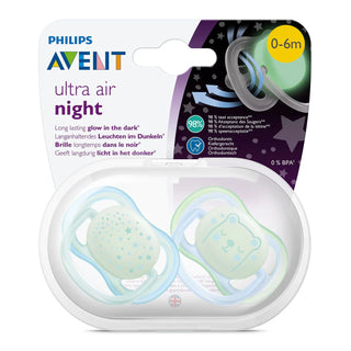 Philips Avent Ultra Air Night Time Boy Them Pacifier, 0-6m - Makkah Pharmacy